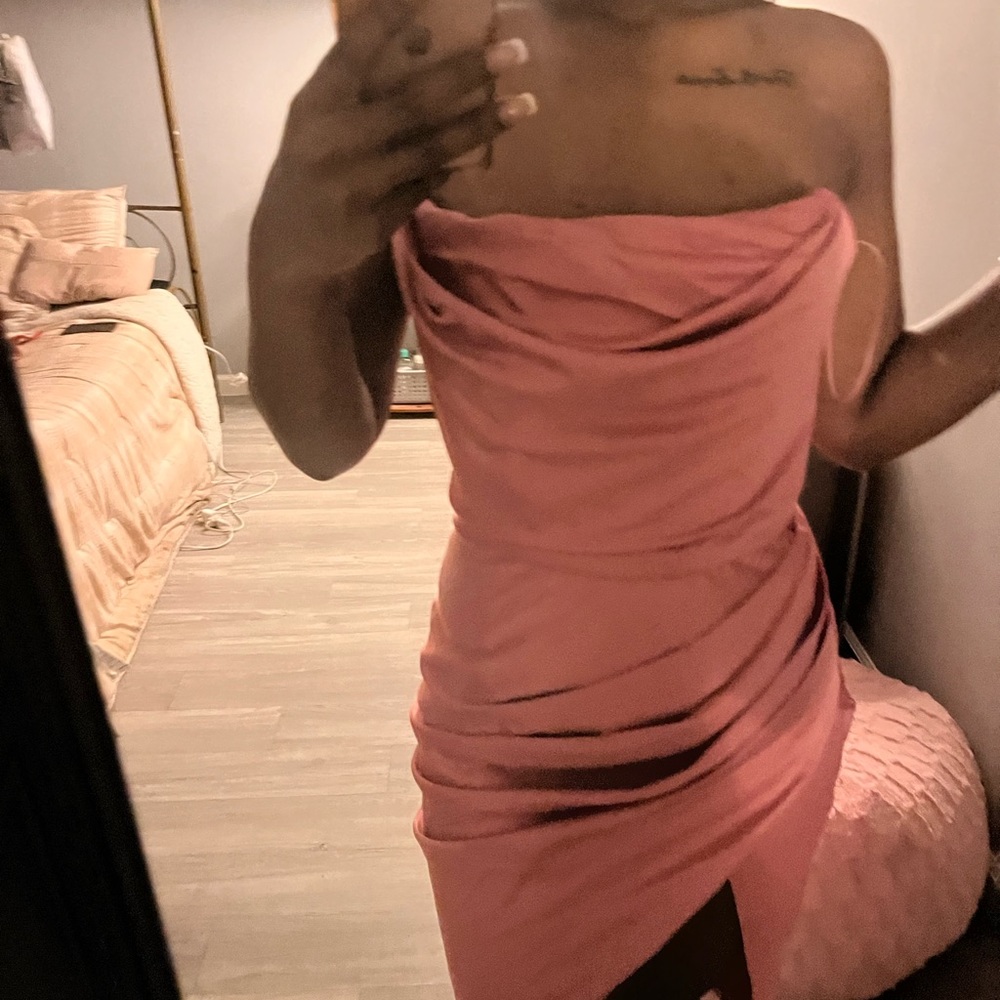 satin midi dress